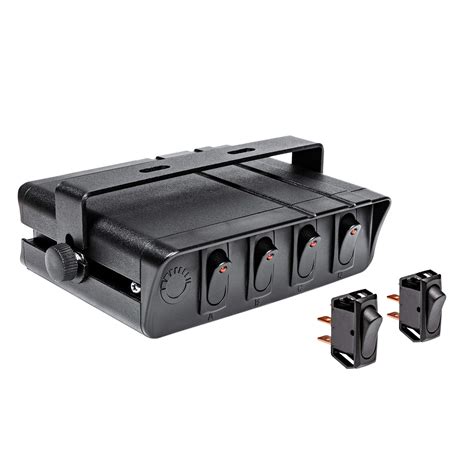 Buy 4 Gang 12v Rocker Switch Box Wmomentary Switches 20 Amp Max 12