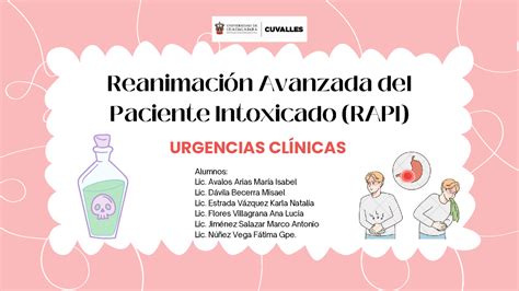 Reanimación Avanzada del Paciente Intoxicado RAPI URGENCIAS