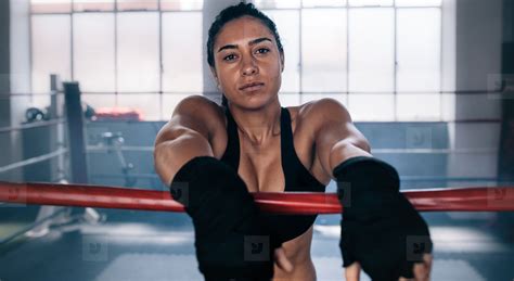 Female Boxer Inside A Boxing Ring Stock Photo 136401 Youworkforthem