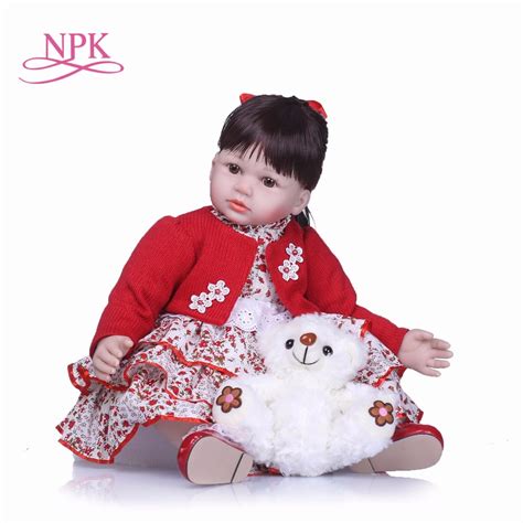 Npk 22inch Dolls 55cm Soft Silicone Baby Reborn Dolls With Cotton Body