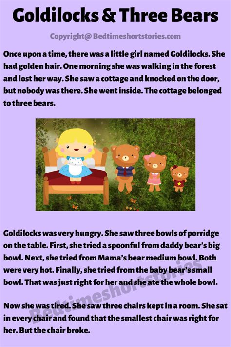 Goldilocks And The Three Bears Short Story With Pictures Peepsburghcom