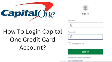 How To Login Capital One Credit Card Account Sign In Capital One