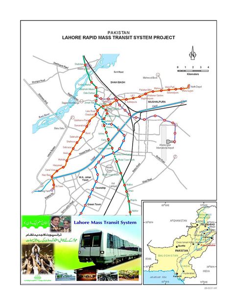 Orange Line Metro Train Lahore Route Map