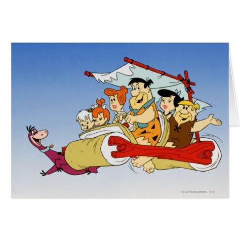 Fred Flintstone Wilma Barney And Betty Pebbles™ Card Zazzle