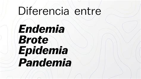 Diferencia Entre Endemia Epidemia Brote Y Pandemia Youtube