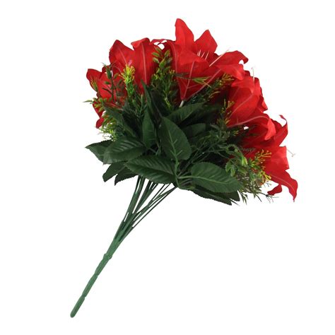Giant 18 Head Premium Lily Bouquet Artificial Silk Flowers Fake