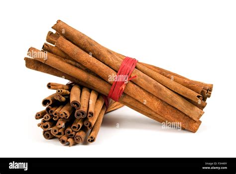 Two Bundles Of Cinnamon Sticks Stock Photo Alamy
