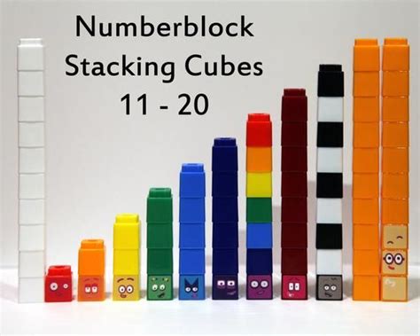 Numberblocks 11 20 Stackable Waterproof Stackable Math Stem