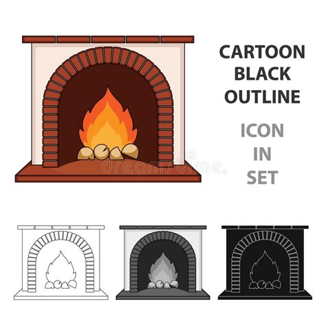 Fire Warmth And Comfort Fireplace Single Icon In Cartoon Style Vector