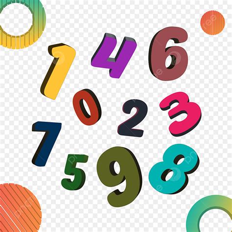 Numbers 0 9 Clipart Vector 3d Number 0 9 Full Colour 3d Alphabet