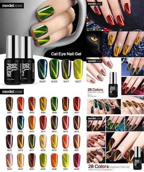 [visit to buy] modelones newest green color series cat eyes gel polish soak off uv led nail gel