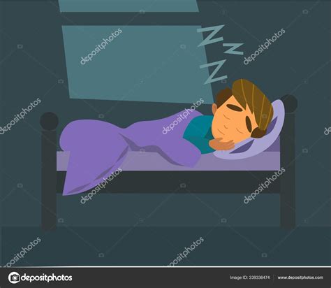 Caricatura De Un Niño Durmiendo En Una Almohada Aislado Vector