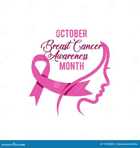 Awareness Pink Ribbon Breast Cancer Awareness Woman Symbol Stroke Pink