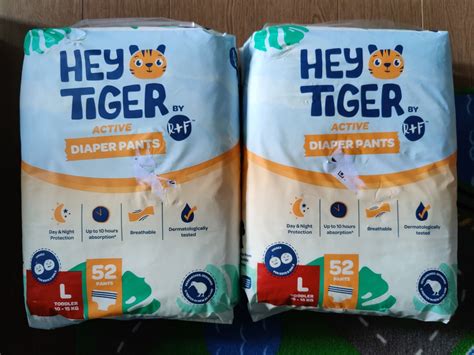 Hey Tiger Active Diaper Pants L Size 52 Pieces Babies And Kids