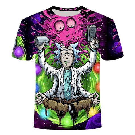 Rick And Morty By Jm2 Art 3d T Shirt Men Tshirt Summer Anime T Shirt