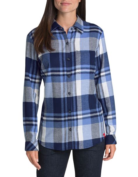 Womens Long Sleeve Plaid Shirt Dickies Canada