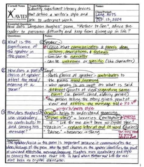Whats The Best Most Effective Way To Take Notes Avid Cornell Notes