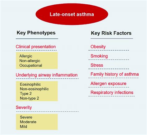 Key Phenotypes And Risk Factors Of Late Onset Asthma Download