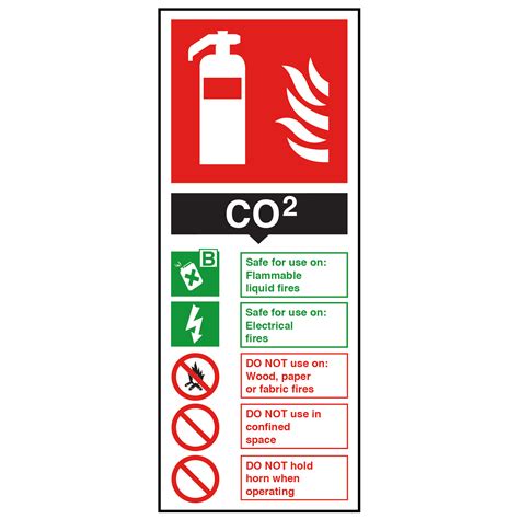 Co2 Fire Extinguisher Safety Sign