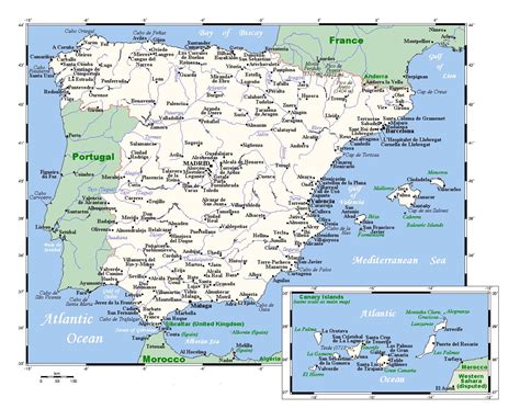 Mapa Das Cidades Espanholas Principais Cidades E Capital Da Espanha