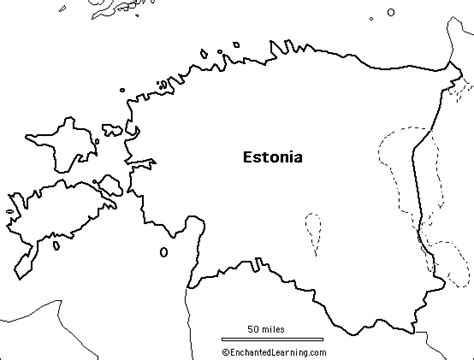 Outline Map Estonia