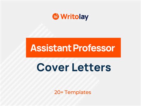Assistant Professor Cover Letter Example 4 Templates Writolay