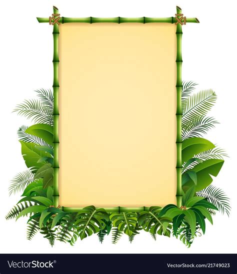 Check spelling or type a new query. illustration of Green bamboo frame on the leaves. Download ...