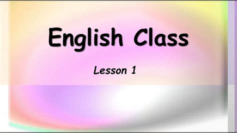Learn Beginning Basic English Esl Class Lesson 1 Youtube