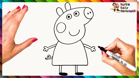 How To Draw Peppa Pig Step By Step Peppa Pig Drawing Easy
