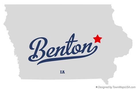 Map Of Benton Benton County Ia Iowa
