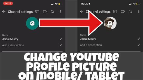 How To Change Youtube Profile Picture On Mobiletablet Youtube