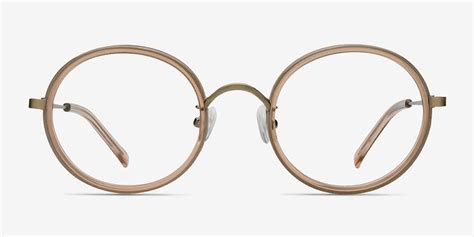 Gemini Round Light Brown Full Rim Eyeglasses Eyebuydirect