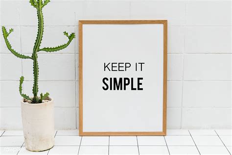Keep It Simple Premium Image By Poster Art Poster Size
