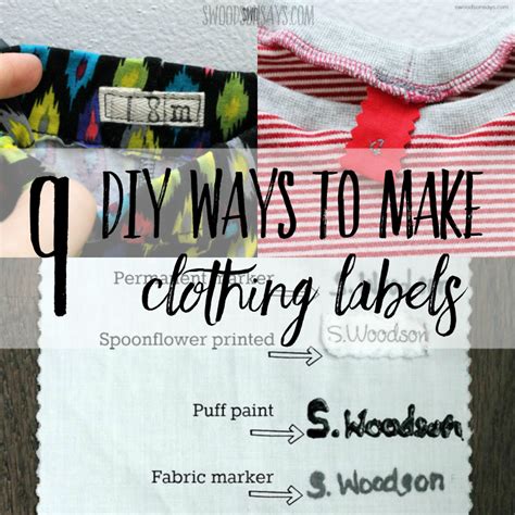 9 Ways To Make Your Own Clothing Labels Swoodson Says