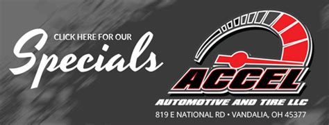 Tires Wheels And Auto Repair Vandalia Oh Accel Automotive And Tire Llc