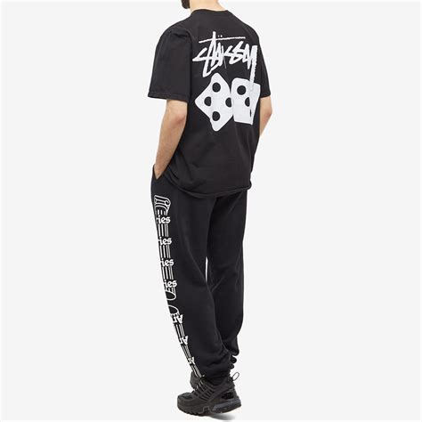 Stussy Dice Pigment Dyed T Shirt Black End