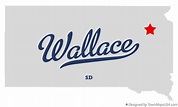 Map of Wallace, SD, South Dakota