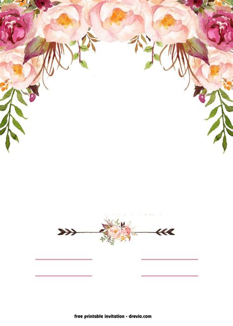 With all the other jobs you have, it gets very difficult to devote time to design the but these baby shower invitation templates are just made to make your job much easier. FREE Printable Boho Chic Flower Baby Shower Invitation Template | FREE … | Plantillas de ...