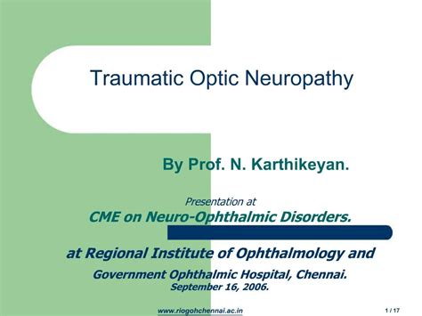 Ppt Traumatic Optic Neuropathy Powerpoint Presentation Free Download