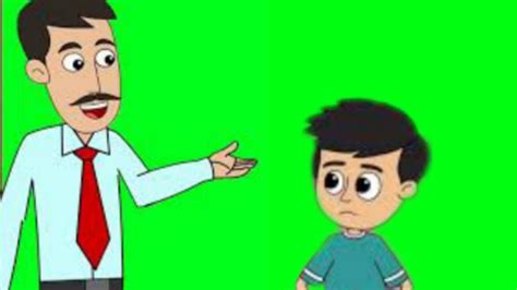 Green Screen Cartoon Actor Father And Soon Animation Green Screen Cartoon Effect Cartoon Maker