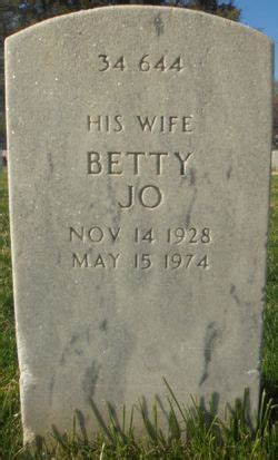 Betty Jo Robinson 1928 1974 Find A Grave Memorial