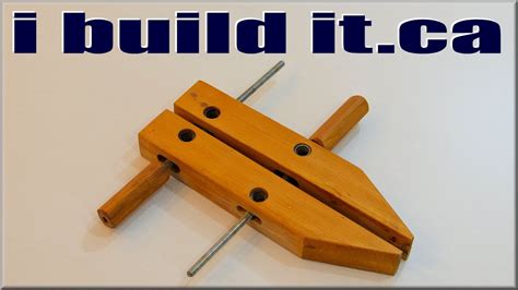 How to make homemade bar clamps for woodworking: Homemade Hand Screw Clamps - YouTube