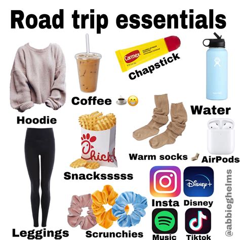 Road Trip Essentials Pinterestabbieghelms Road Trip Essentials