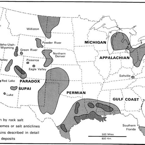 Major Sedimentary Basins And Principal Tectonic Features Of United