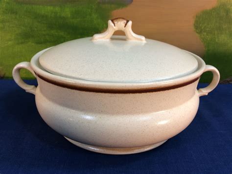 However, that is not what a dinner set must be all about. Vintage Hearthside Speckled Stoneware Casserole Dish ...
