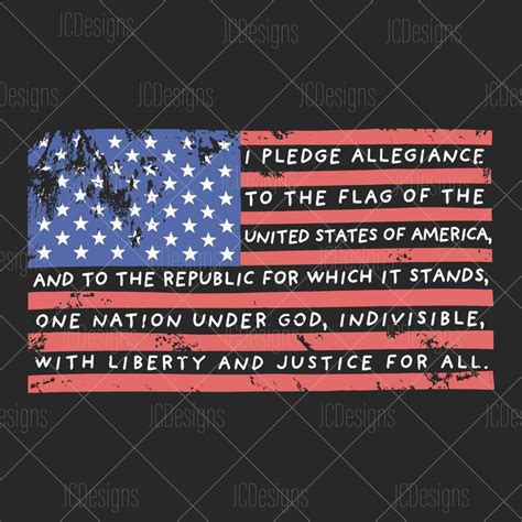 It should be recited standing up. Pledge of Allegiance Flag SVG Distressed Flag SVG Waiving ...