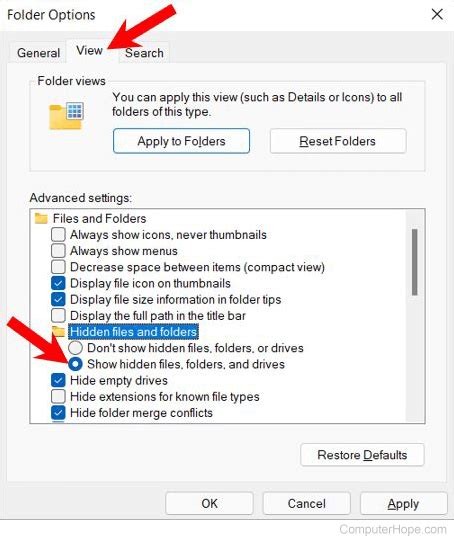 How To View Hidden Files And Folders In Windows