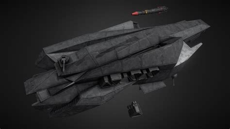 Amun Ra Class Stealth Ship The Expanse 3d Model By Anton Perfilev