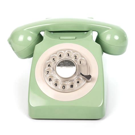 This Traditional Rotary Dial Telephone In A Cool Shade Of Mint Is Based