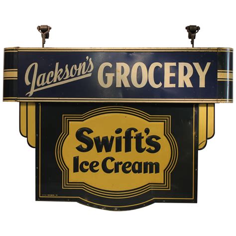 1930s Double Sided Swifts Ice Cream Sign For Sale At 1stdibs Ice